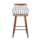 Micah - 26" Modern Counter Height Bar Stool - Walnut / Metal