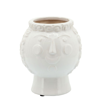 Grandma Face Planter 6" - White