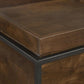 Ondrej - Square Accent Side Table Removable Tray - Dark Brown