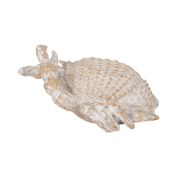 11" Resin Wicker Crab - White