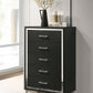 Lucia - 5-Drawer Bedroom Chest Of Drawers  - Black