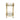 Metal 2-Tier Round Bar Cart 28" - Gold
