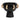 Terracotta Eared Bowl On Stand Vase - Black