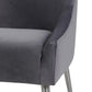 Beatrix - Velvet Side Chair With Silver Leg - Gray