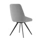 Alison - Swivel Velvet And Metal Dining Room Chairs (Set of 2) - Gray