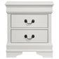 Louis Philippe - 2-Drawer Nightstand Bedside Table - White