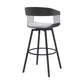 Athena - Swivel Black Metal Stool