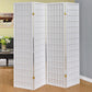 Roberto - 4-panel Linear Grid Design Folding Screen