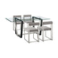 Kai Anastasia - Rectangular Glass Dining Table Set - Brushed Base