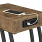 Troy - 1-Drawer C-Shaped Side Table Power Outlet