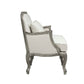 Tania - Chair - Cream Linen & Brown Finish