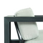 Redondo - Club Chair, No Welt - Cast Silver / Dark Gray