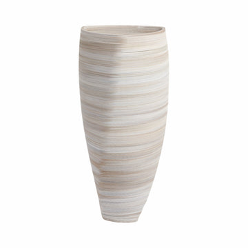 18" Asmara Large 3D Printed Porcelain Vase - Multi