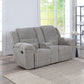 Gilson - Chenille Upholstered Reclining Loveseat - Gray