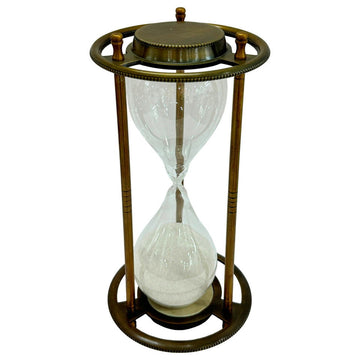 11" Verlice Metal Hourglass - Bronze