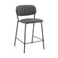 Carlo - 26" Metal Counter Height Bar Stool - Gray / Black