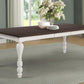 Madelyn - Dining Table With Extension Leaf - Dark Cocoa And Coastal White
