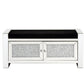 Noralie - Bench - Mirrored & Faux Diamonds - 22"