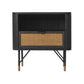 Saratoga - Nightstand With Rattan - Black Acacia