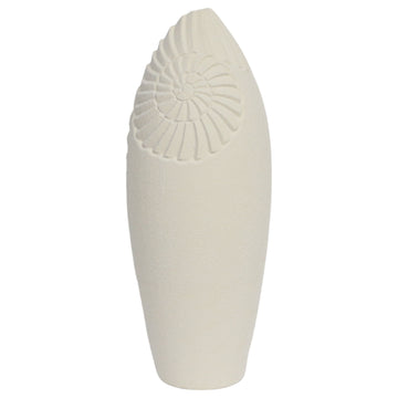 Perry Large Shell Vase 21" - Beige