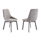 Susie - Swivel Upholstered Dining Chair (Set of 2) / Gray - Black