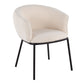 Ashland - Chair - Black Steel And White Sherpa Fabric