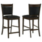 Jaden - Upholstered Counter Chair (Set of 2) - Black And Espresso