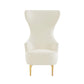 Julia - Velvet Channel Tufted Wingback Chair