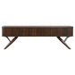 Valna - Wood TV Stand With Sliding Doors - Walnut
