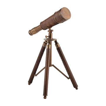 Metal Scope On Stand 13" - Brown