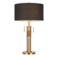 Trophy - Table Lamp - Antique Brass With Black Linen Shade - 26.5"