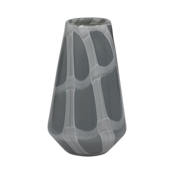 Victoria Medium Glass Vase - Gray