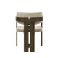 Destin - Side Chair - Light Gray Fabric & Walnut Finish