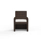 Montecito - Dining Chair, With Self Welt - Canvas Flax / Dark Brown