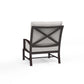 La Jolla - Club Chair, With Self Welt - Canvas Flax / Dark Brown