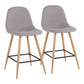 Pebble - Counter Stool - Natural Metal (Set of 2)