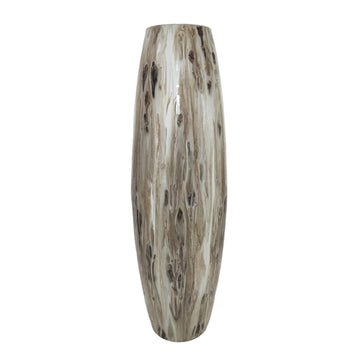 31" Curved Glass Vase Neutral Drip Finish - Multi