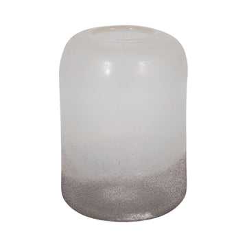 Ombre Cylinder Vase - White / Grey