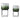 19" / 23" Gradient Metal Planters On Stands (Set of 2) - Green