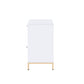 Ottey - Cabinet - White High Gloss & Gold