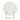 Metal Speckled Glass Disc On Marble Stand 21" - White