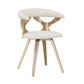 Gardenia - Dining / Accent Chair With Swivel - Zebra Wood And Cream Fabric