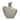 8" Bust Vase Sand Finish - Ivory