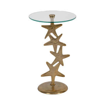 Starfish Sidetable Metal / Glass - Gold