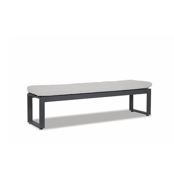 Redondo - Dining Bench, No Welt - Cast Silver / Dark Gray