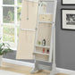 Yvonne - Cheval Mirror With Jewelry Storage - Dove Gray