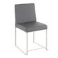 Fuji - High Back Dining Chair - Stainless Steel (Set of 2)