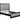 Nicola - Queen Bed - Silver Synthetic Leather & Black