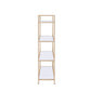 Ottey - Bookshelf - White High Gloss & Gold