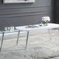 Acme - Coffee Table - White & Chrome Finish